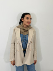 blazer estructura beige
