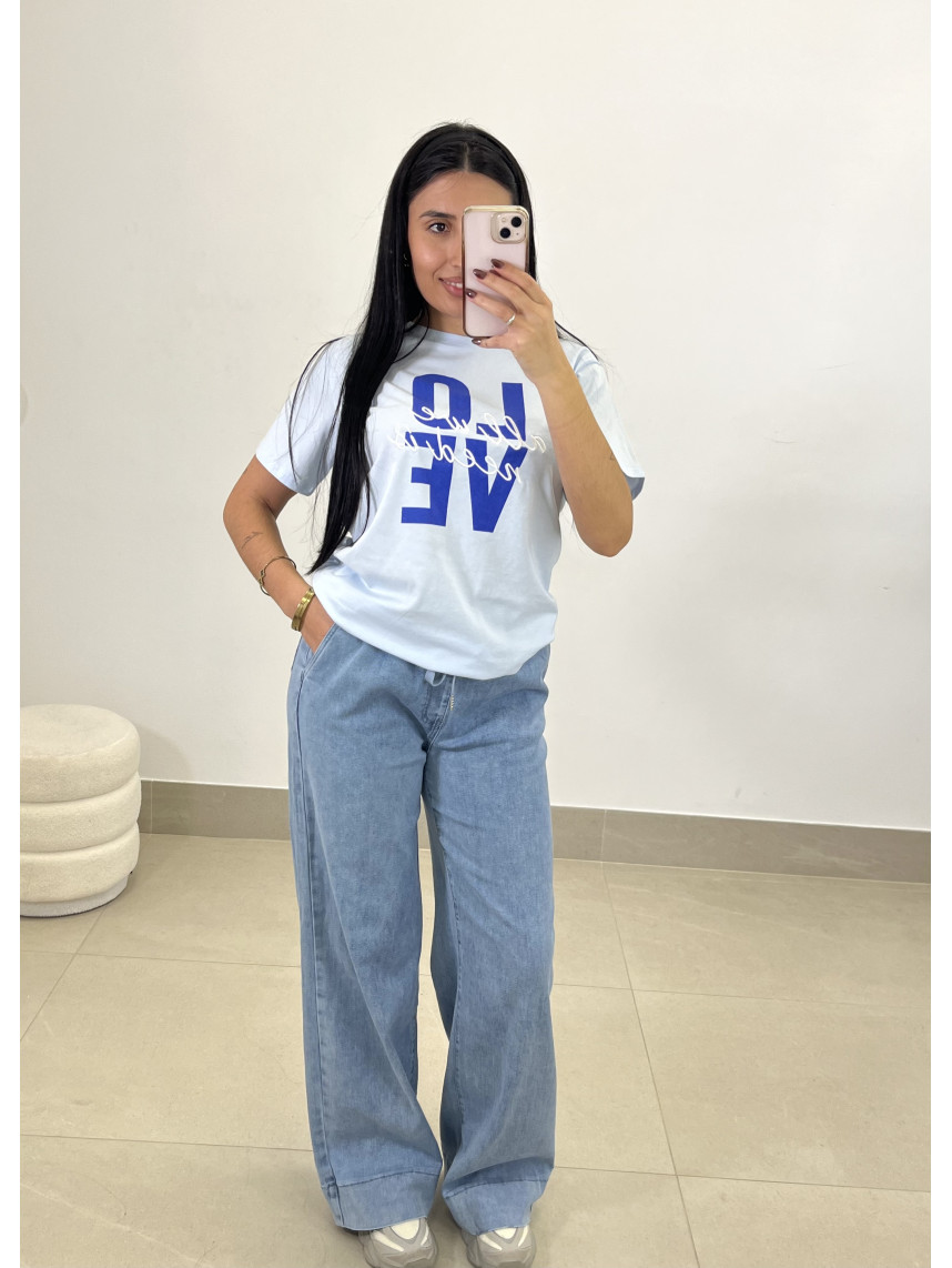 pantalon fluido tipo denim vaquero