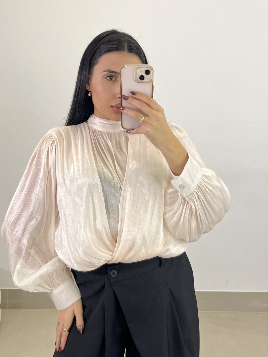 blusa crop sara nude
