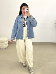 Pantalon felpa tipo barrel