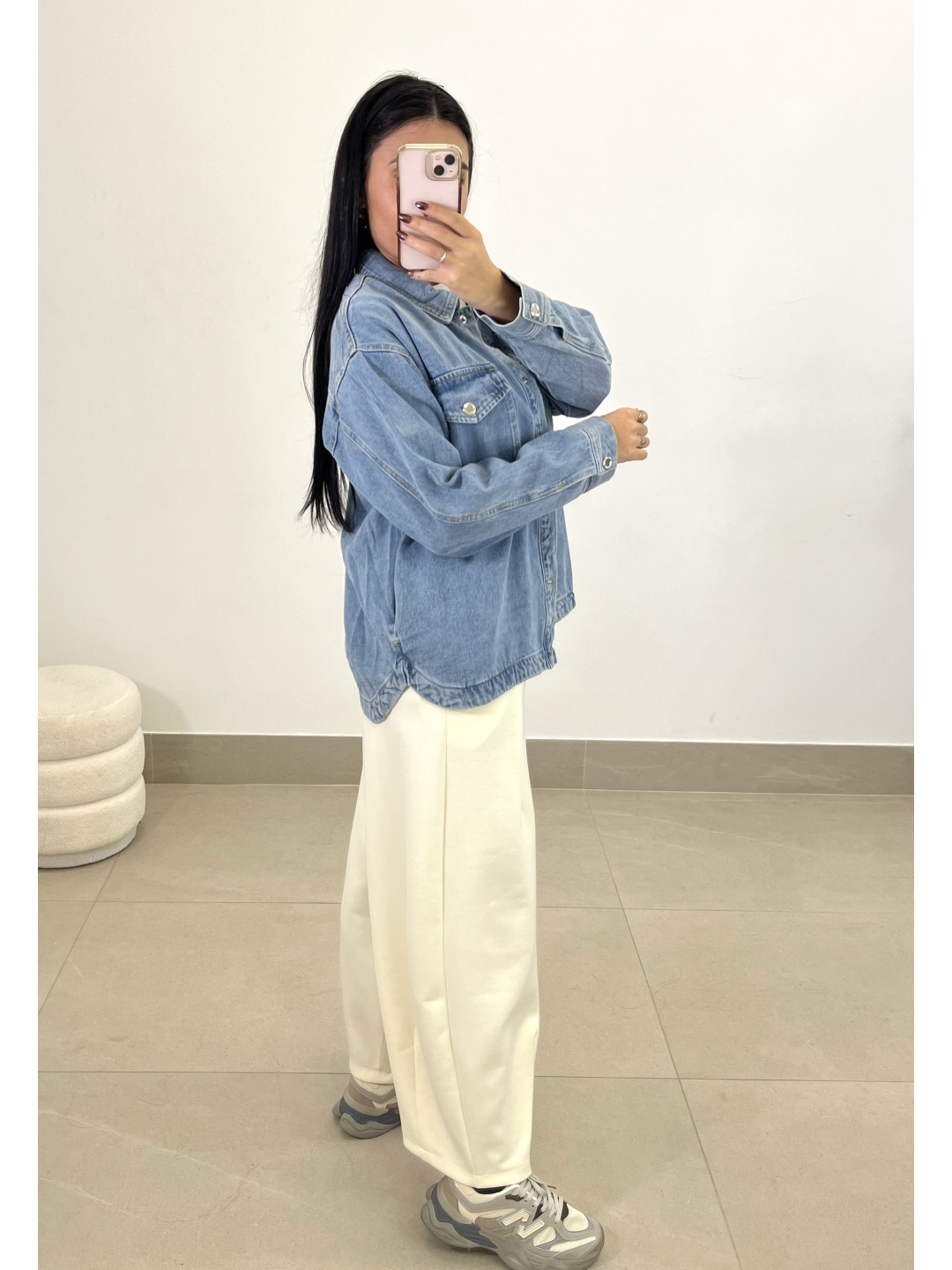 Pantalon felpa tipo barrel