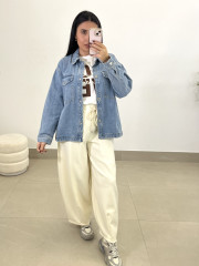 Pantalon felpa tipo barrel