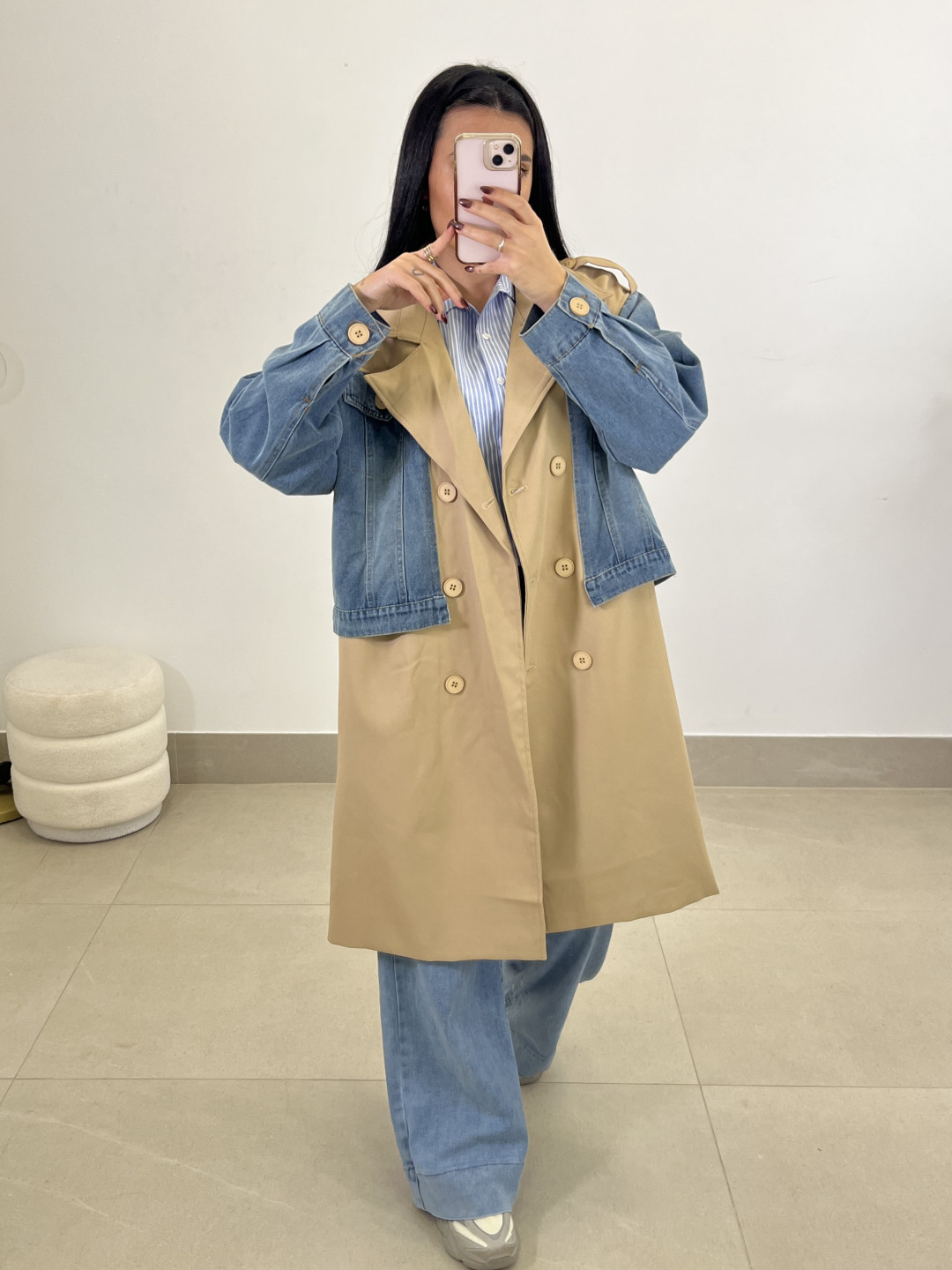 pantalon fluido tipo denim vaquero