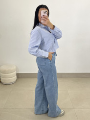 pantalon fluido tipo denim vaquero