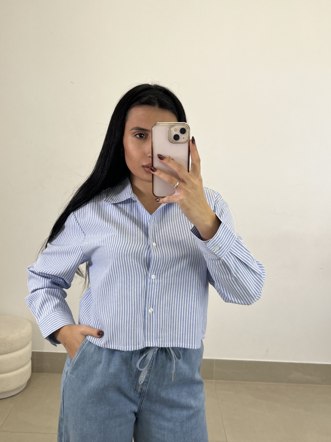 pantalon fluido tipo denim vaquero