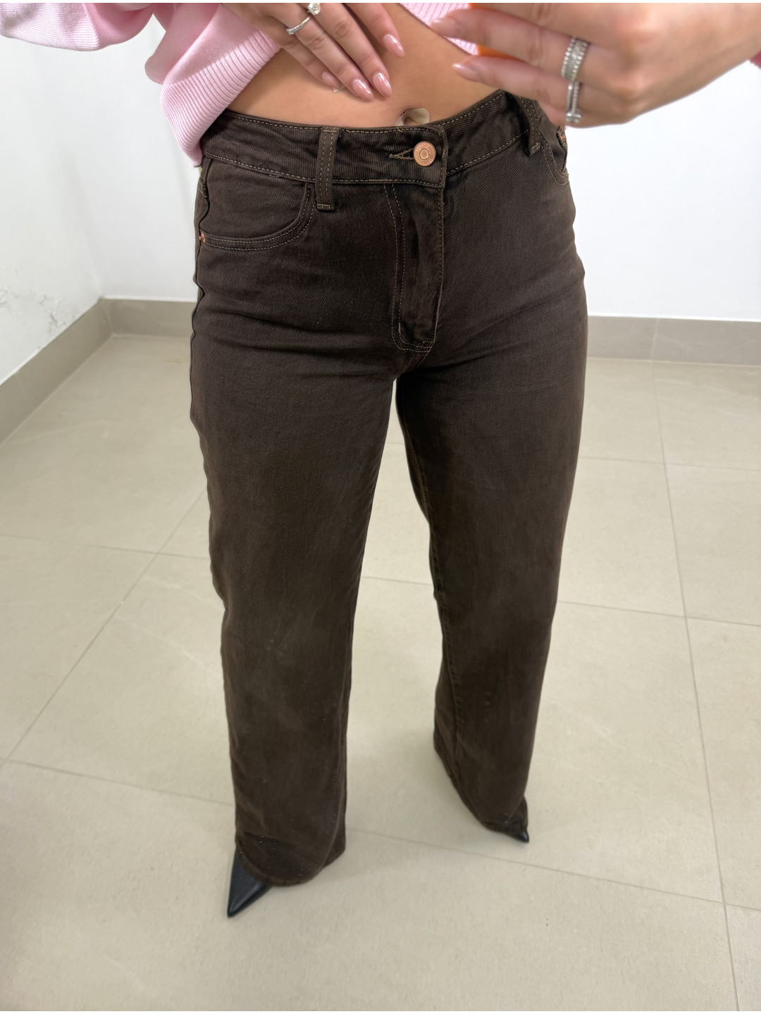 Vaquero recto marron