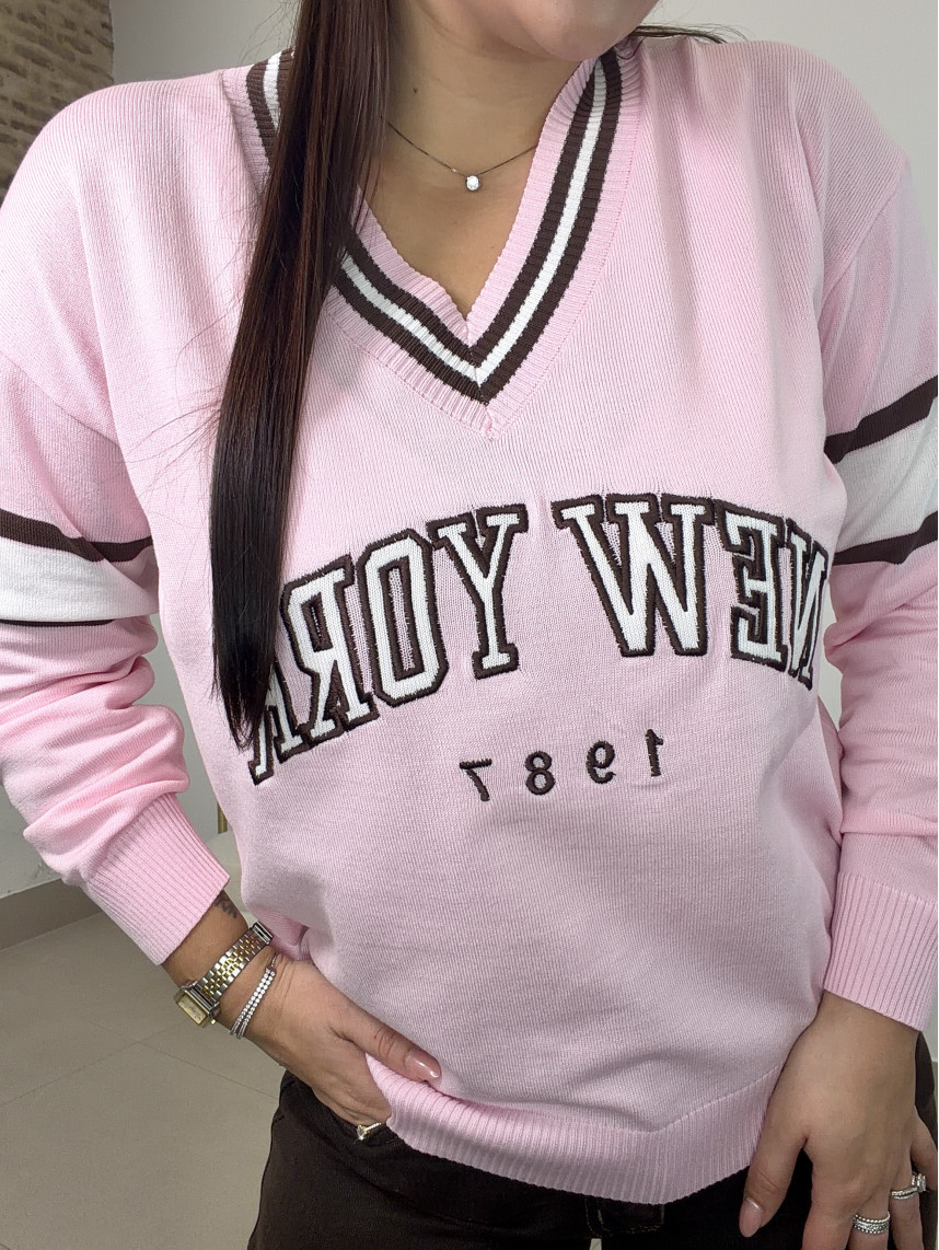 Jersey escote pico new york