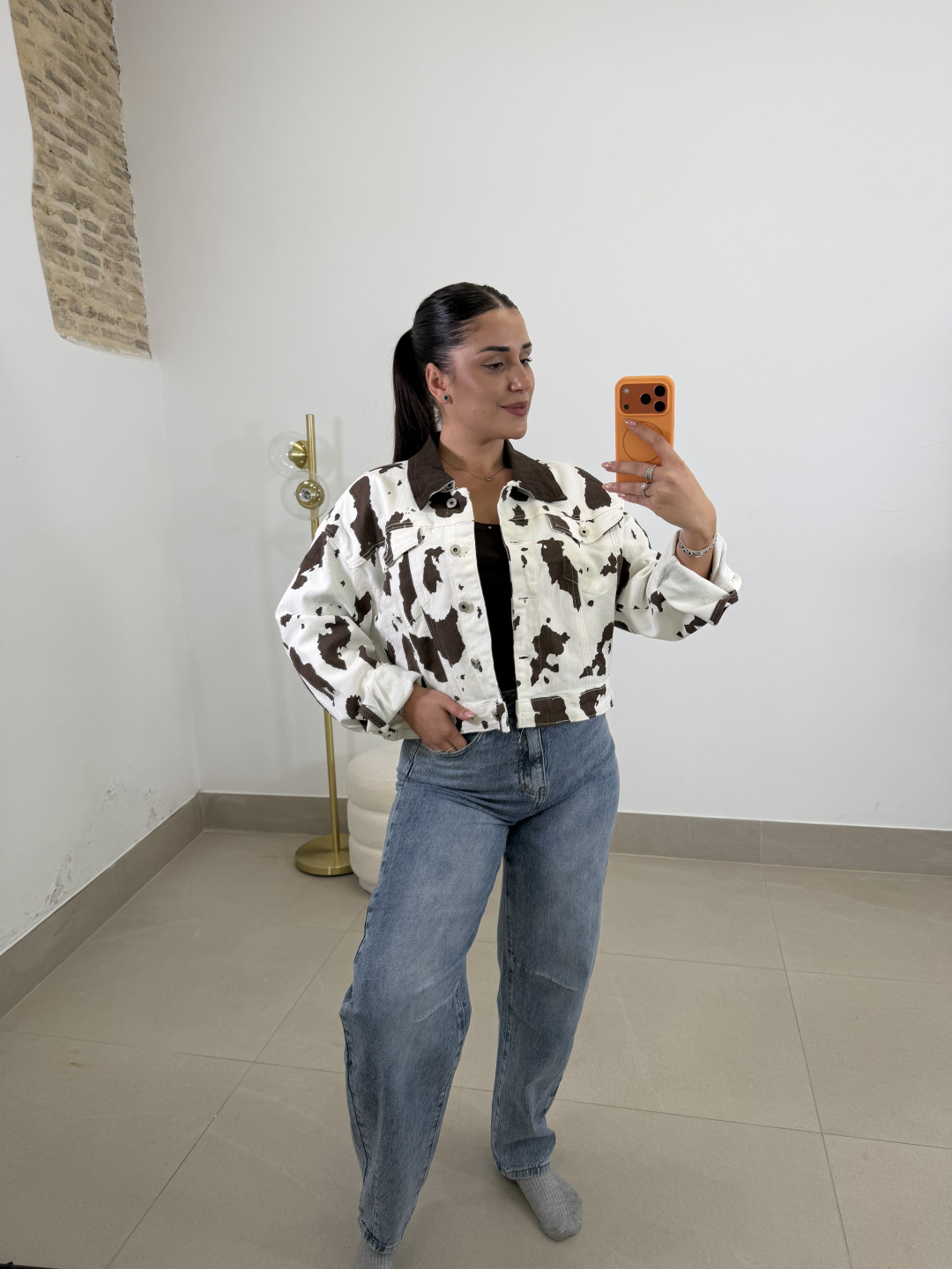 chaqueta vaquera vaca