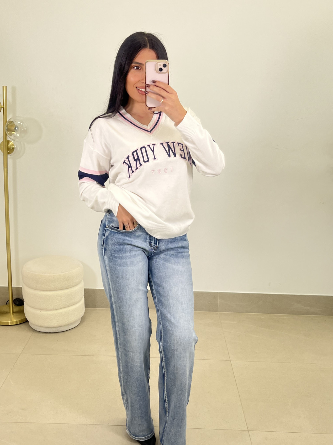 Jersey escote pico new york