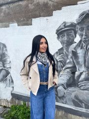 Gabardina crop beige