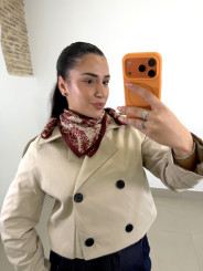 Gabardina crop beige