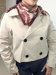 Gabardina crop beige