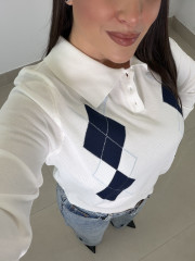 jersey punto botones rombos blanco