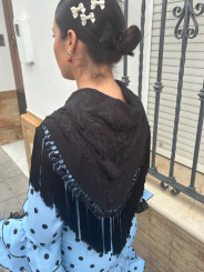 Mantón negro bordado negro 1