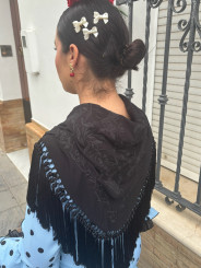 Mantón negro bordado negro 1