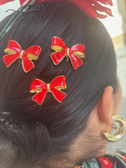 Peinas lazos efecto doradas