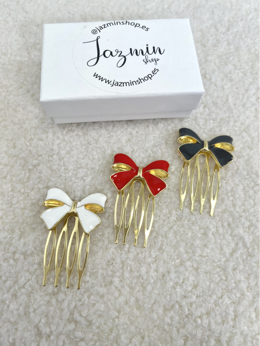 Peinas lazos efecto doradas