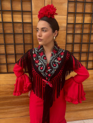 Vestido Madrid rojo liso