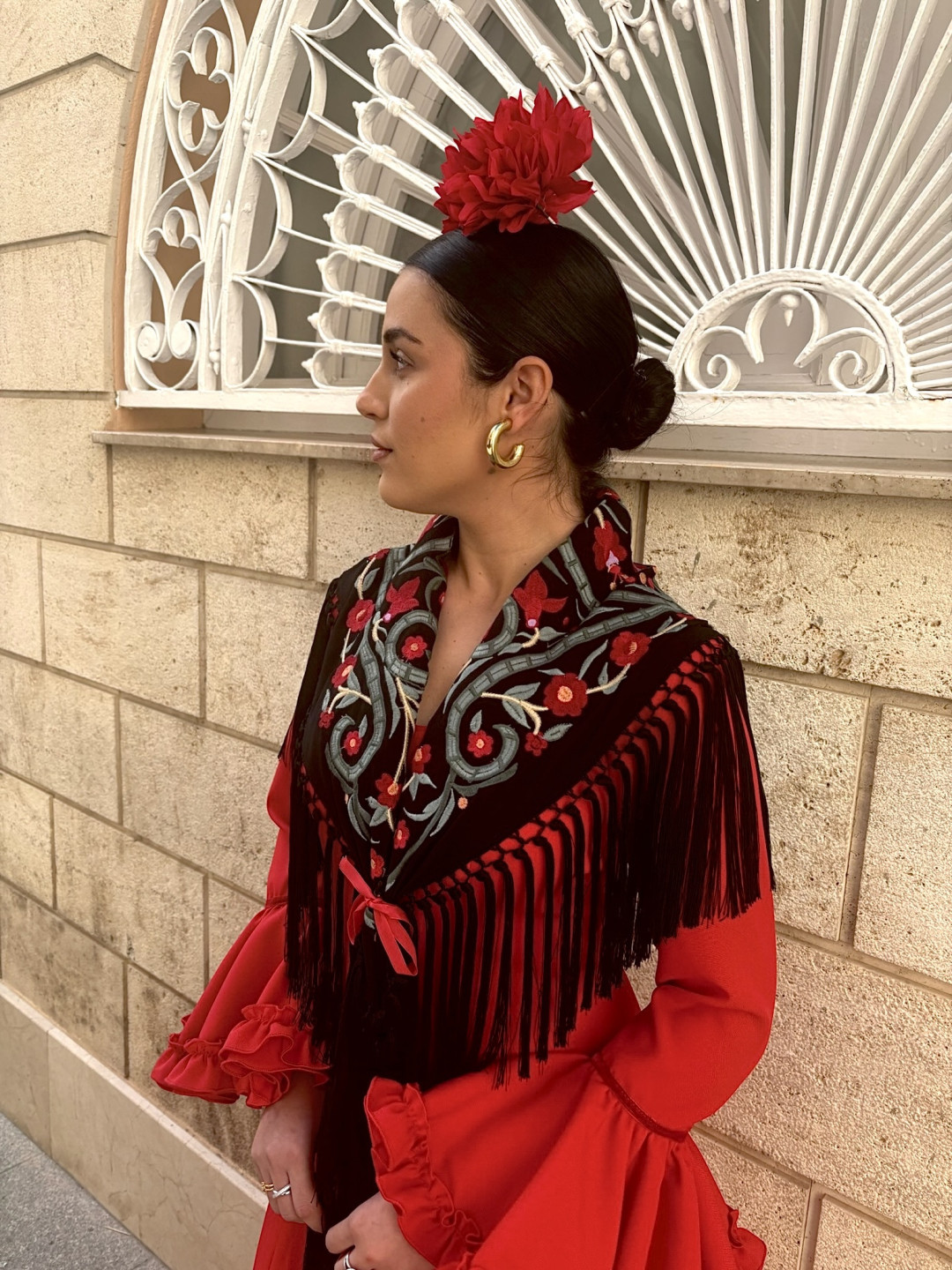 Vestido Madrid rojo liso