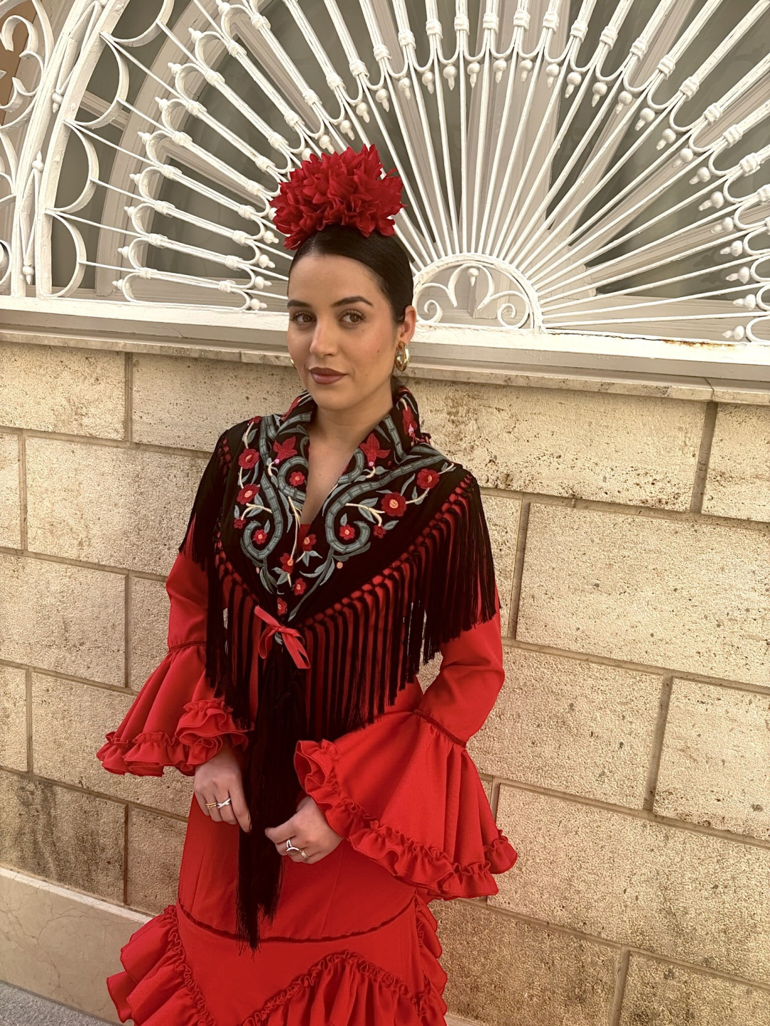 Vestido Madrid rojo liso