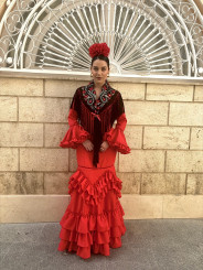 Vestido Madrid rojo liso