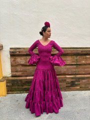 Vestido Coria bugambilla  lunar oscuro