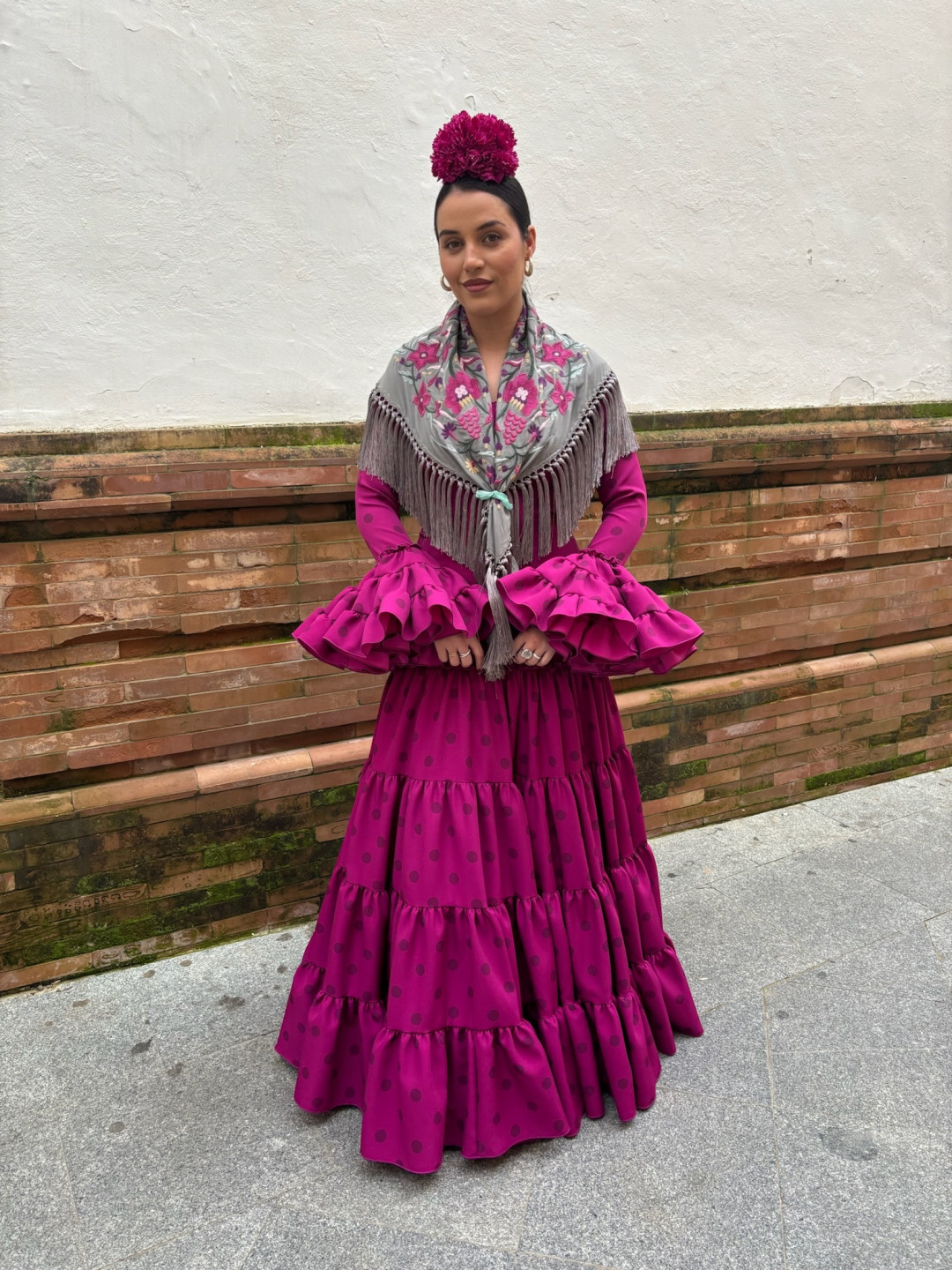 Vestido Coria bugambilla  lunar oscuro