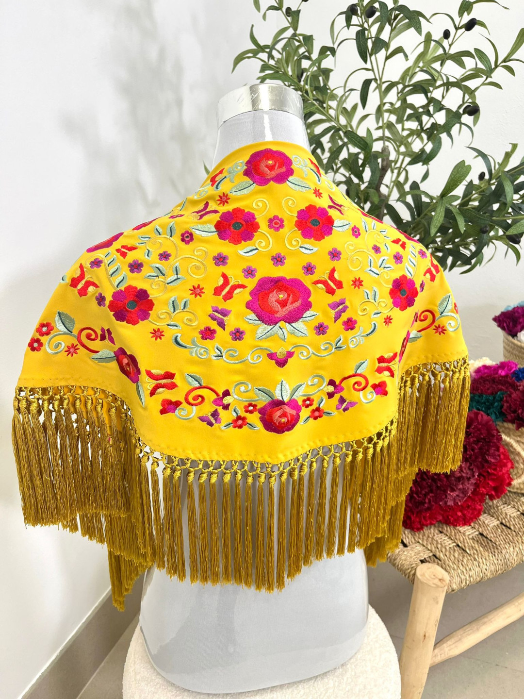 Manton niña mostaza