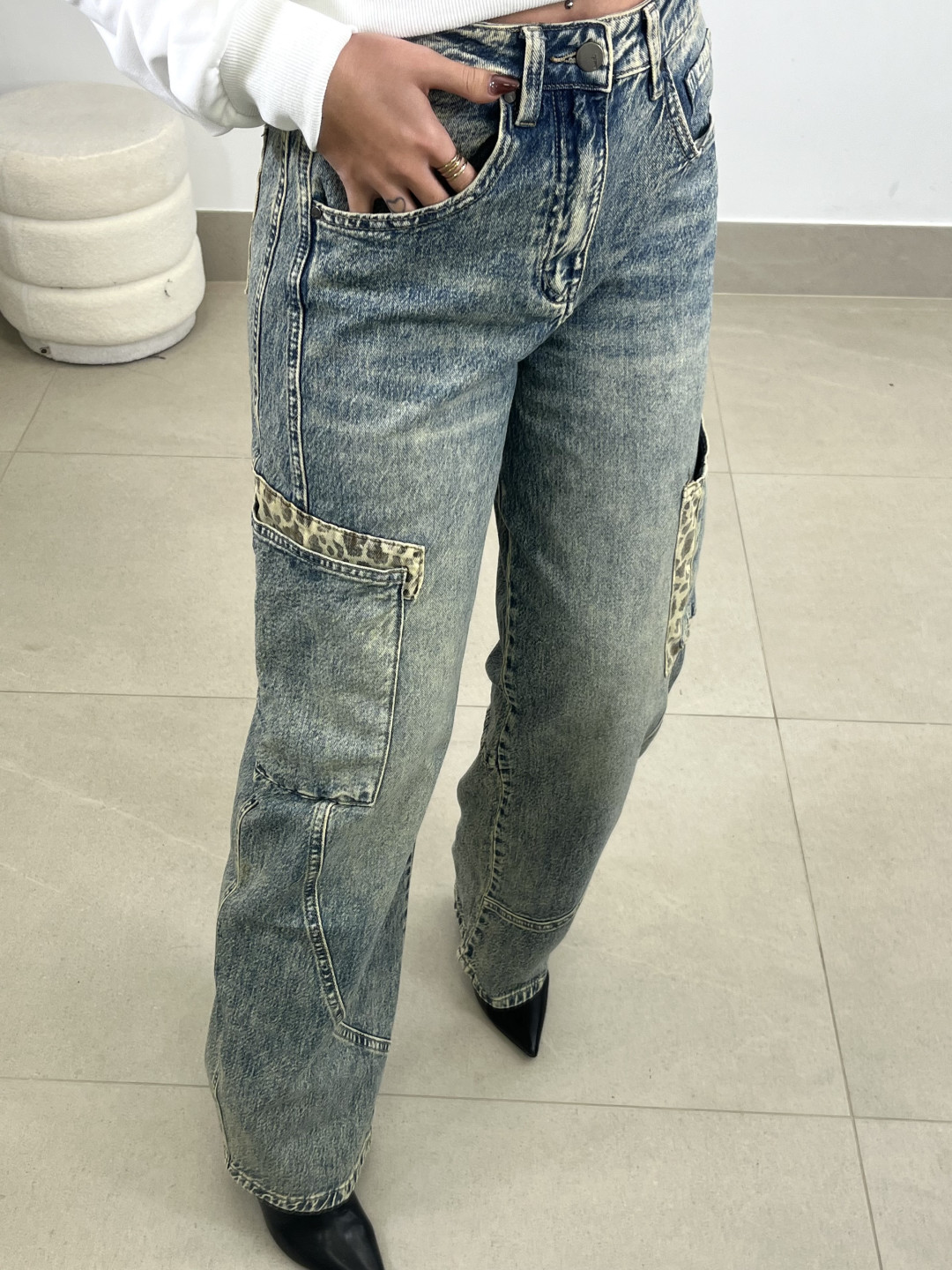 Vaquero detalle  animal print