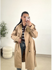 Gabardina basica camel
