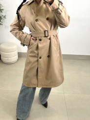 Gabardina basica camel