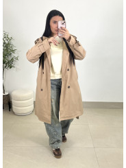Gabardina basica camel