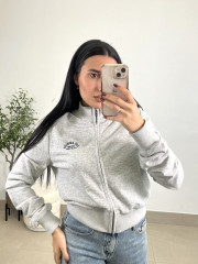 Sudadera cremallera los angeles gris