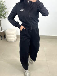 Sudadera cremallera los angeles negro