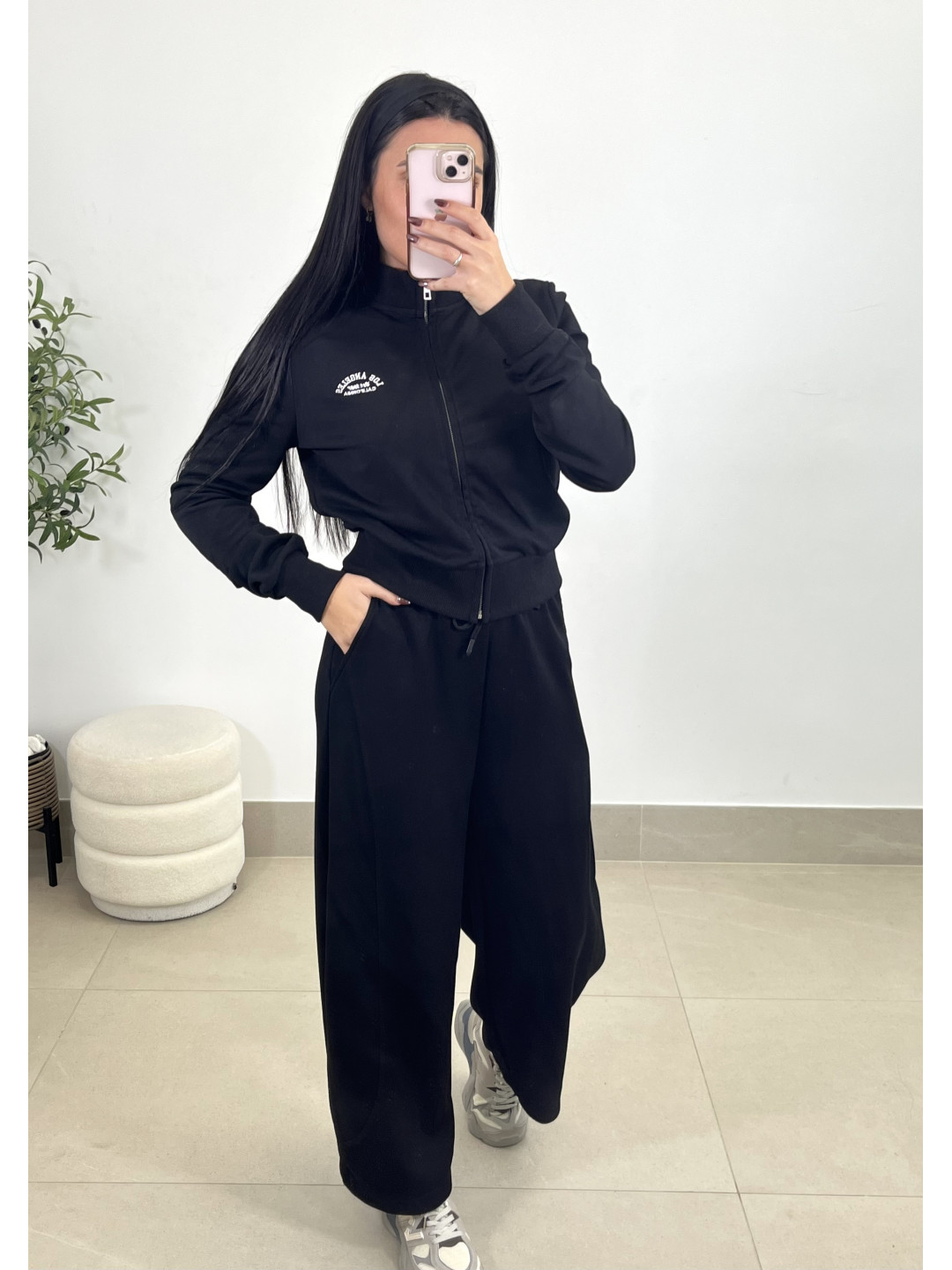 Sudadera cremallera los angeles negro