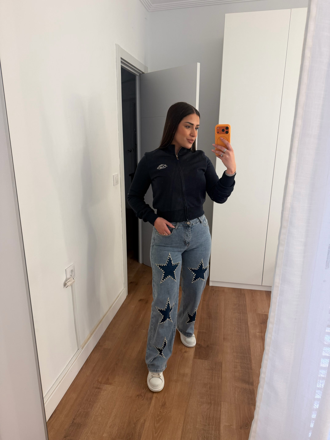 Sudadera cremallera los angeles  azul marino