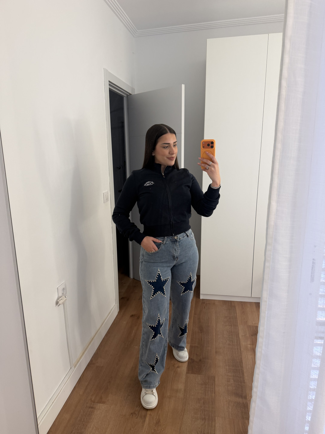 Sudadera cremallera los angeles  azul marino