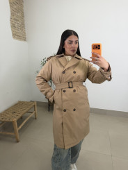 Gabardina basica camel