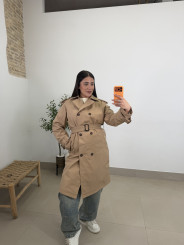 Gabardina basica camel
