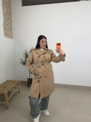 Gabardina basica camel