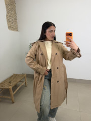 Gabardina basica camel
