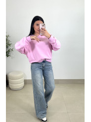 Sudadera basica Minerva rosa