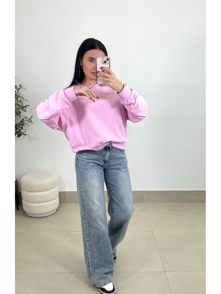 Sudadera basica Minerva rosa