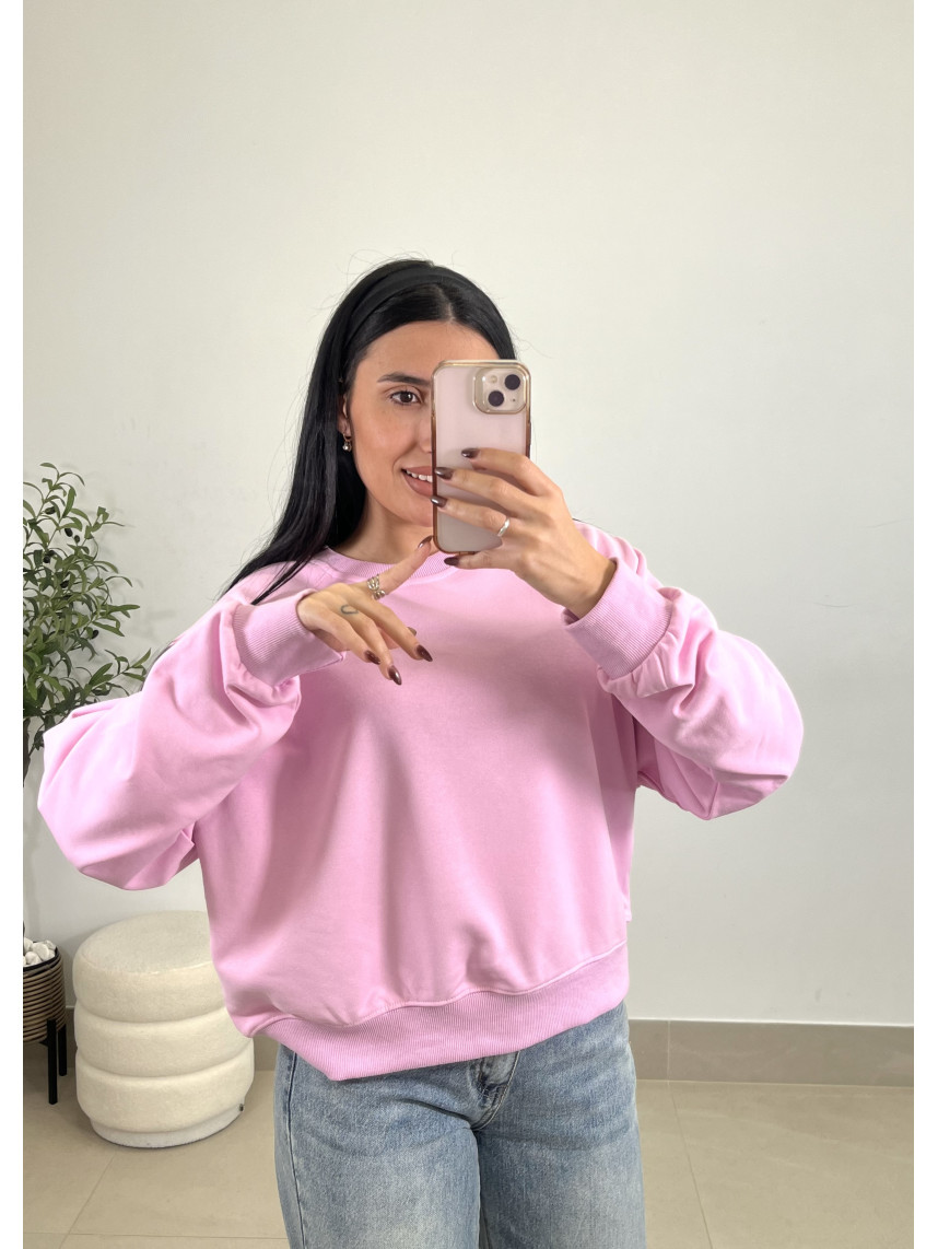 Sudadera basica Minerva rosa