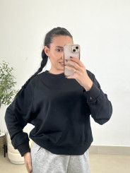 Sudadera basica Minerva negra