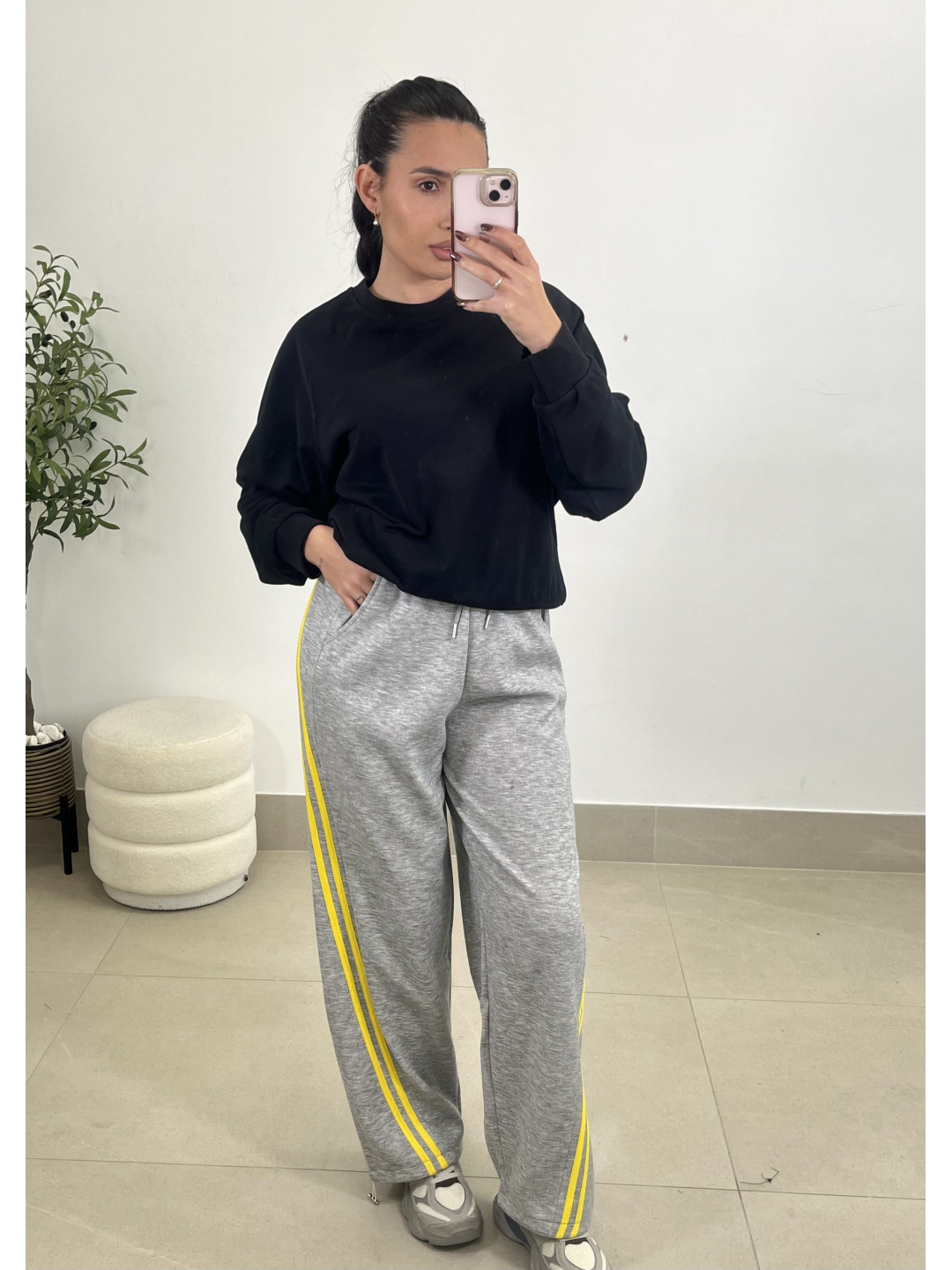 Sudadera basica Minerva negra