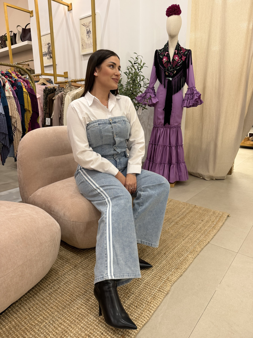 Mono vaquero palabra de honor rayas laterales