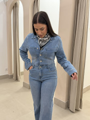 mono vaquero cuello pico