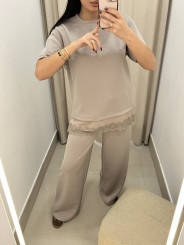 TOTAL LOOK MANGA CORTA COMBINADO LENCERO topo