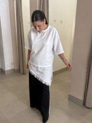 PANTALON RAYA LATERAL ANIMAL PRINT negro